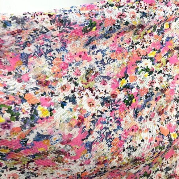 Rococo Sand Halter Maxi Dress Size XS Multicolor Floral Pleated Smocked Waist - Picture 12 of 16